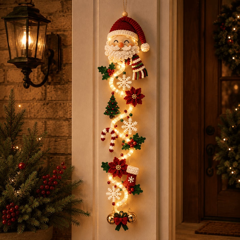 ✨ Glowing Christmas Door Hanger – 6 Festive Designs🎅
