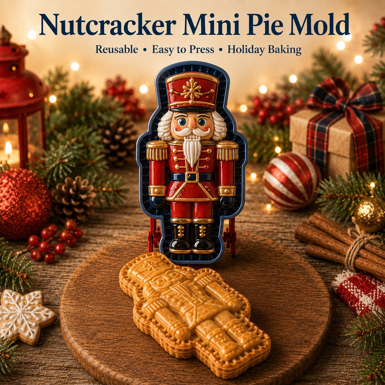 🎄Christmas Pie Mold Collection – 9 Reusable Embossed Holiday Designs