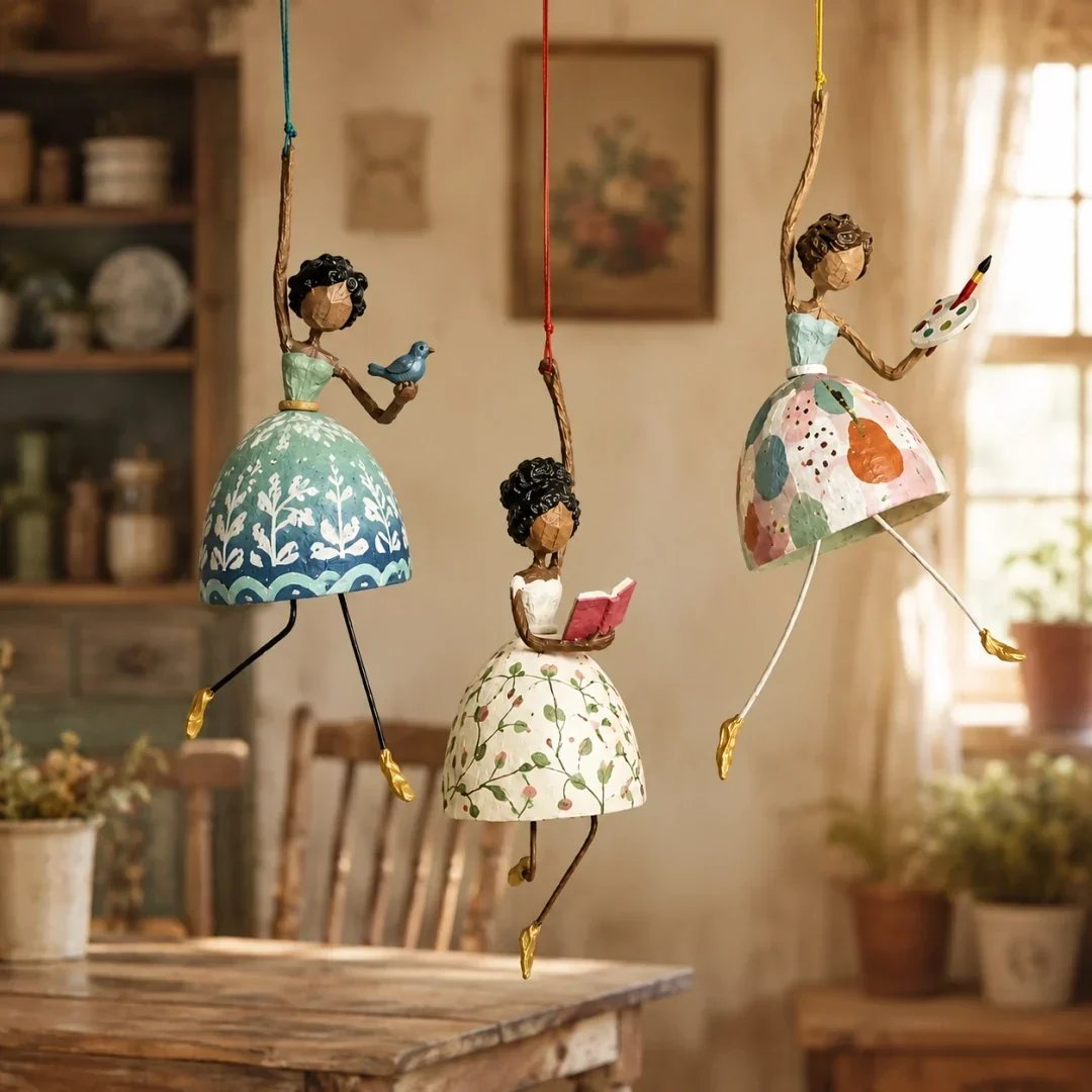 💃✨ Dancing Lady Hanging Ornament – Whimsical Decor for Home & Garden 🌸