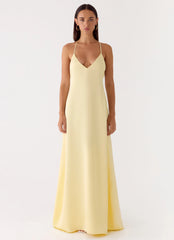 Fine Line Maxi Dress - Yellow
