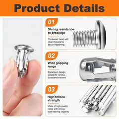 🌹🔩 30PCS/90PCS Button Rivet Locking Nuts Set