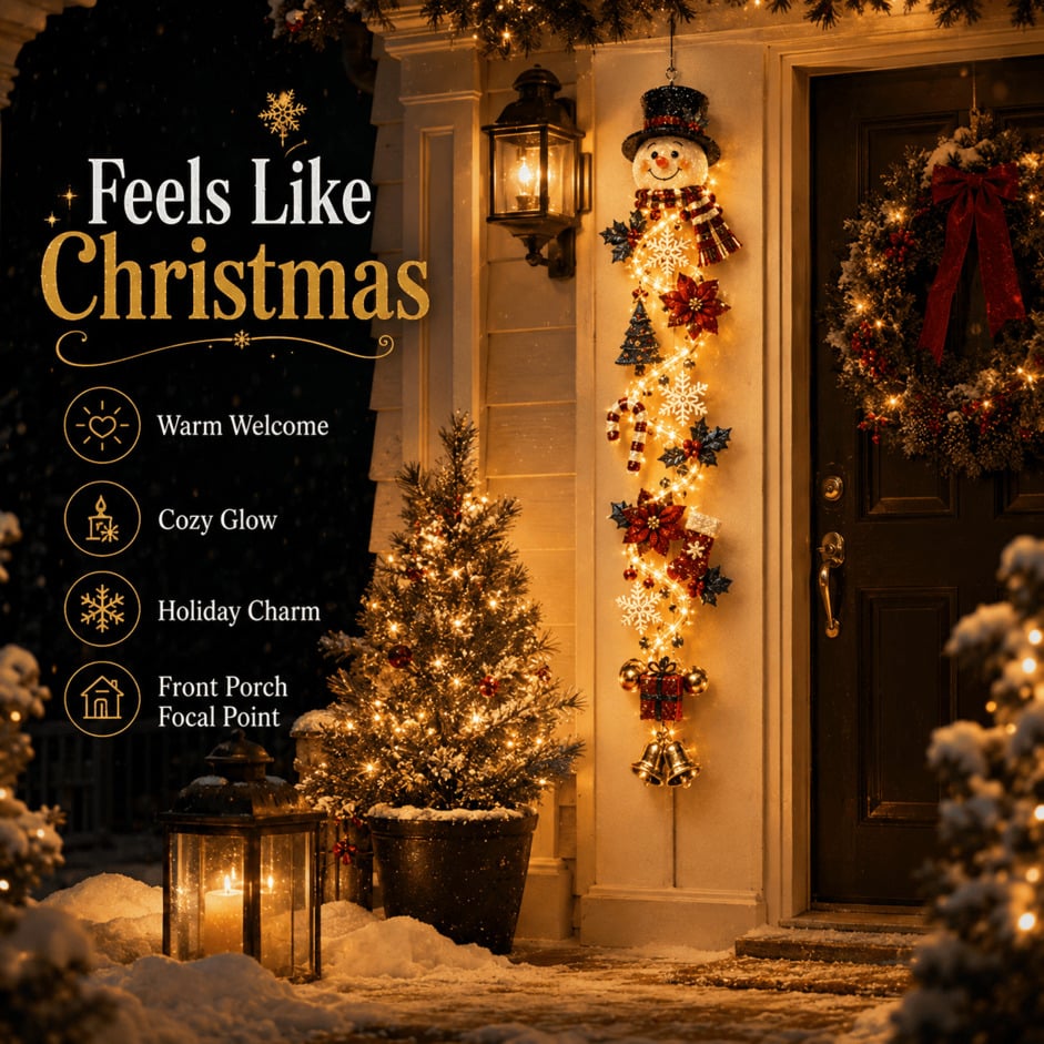 ✨ Glowing Christmas Door Hanger – 6 Festive Designs🎅