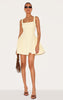 Lemon Woven Square Neck Shift Dress