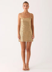 Kaitlin Mini Dress - Gold