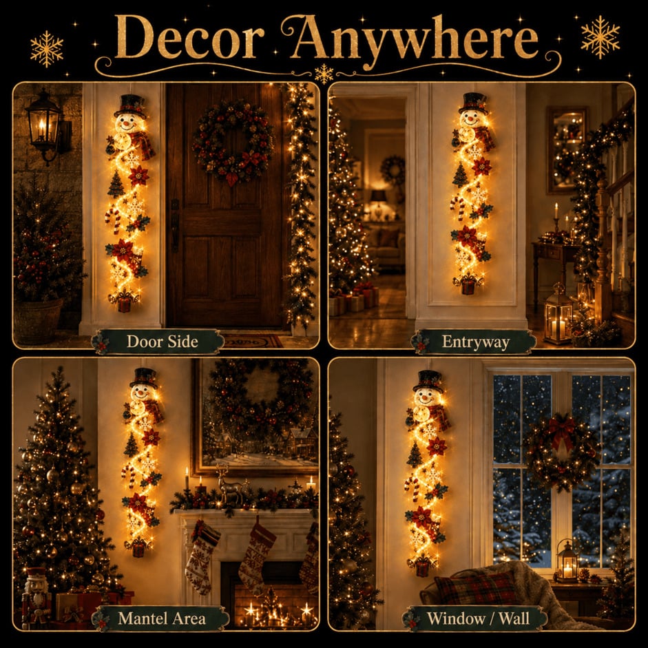 ✨ Glowing Christmas Door Hanger – 6 Festive Designs🎅