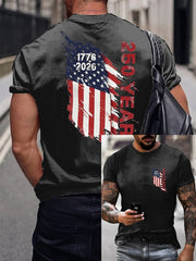 Men's American 250th Anniversary Printed Casual T-Shirt