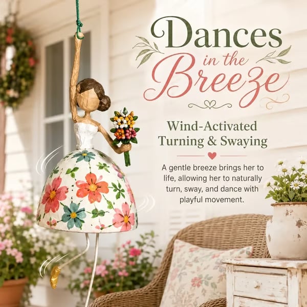 💃✨ Dancing Lady Hanging Ornament – Whimsical Decor for Home & Garden 🌸
