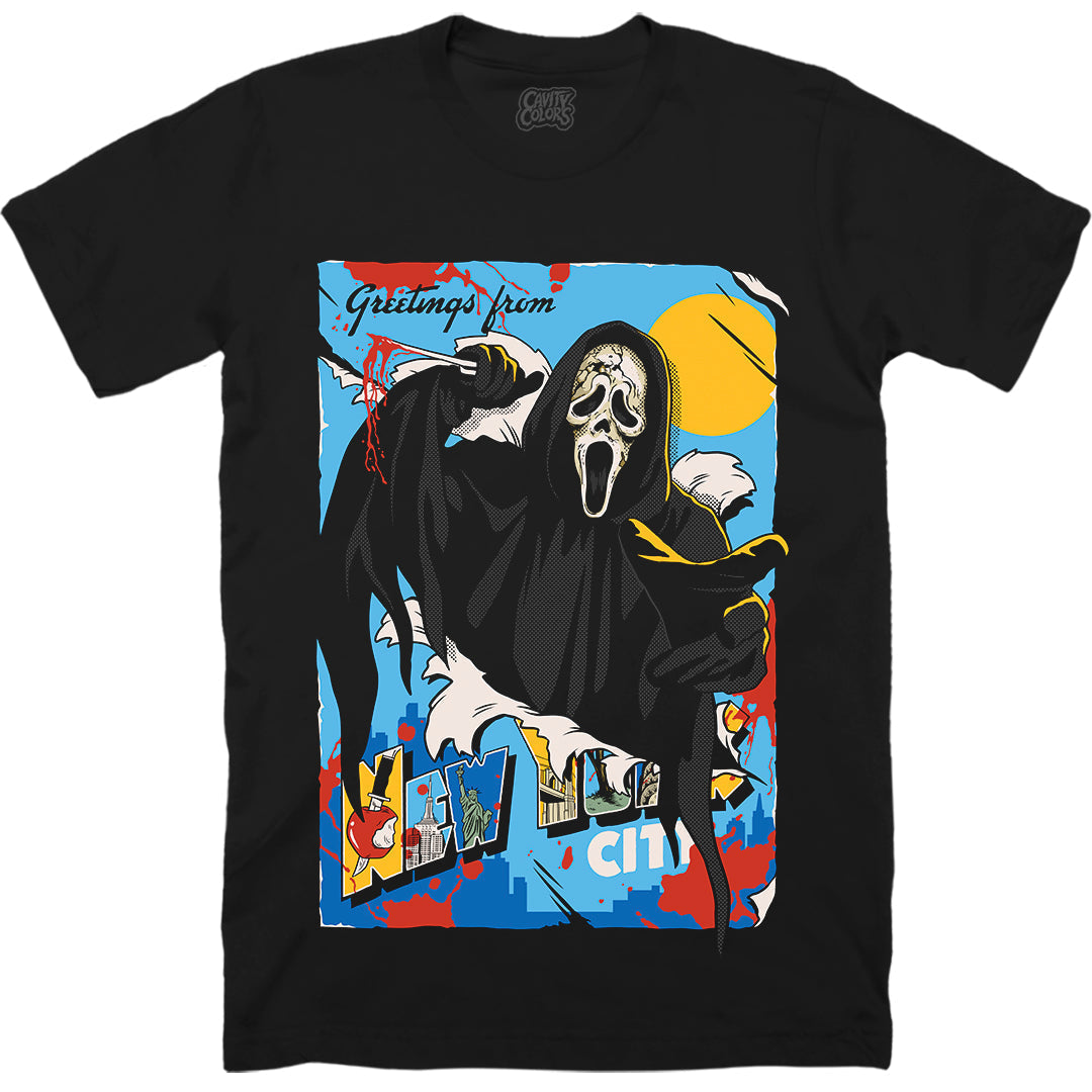 Unisex Ghost Face: Greetings from NYC T-Shirt