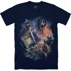 Unisex Ghost Face: Nightmare City T-Shirt (Midnight Navy)