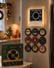 🎄Christmas Vinyl Player Fridge Record NFC Magnetic Music Box Set🎶