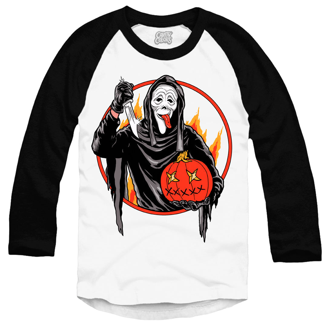 GHOST FACE SPOOF: CREEPY CARVER - BASEBALL SHIRT