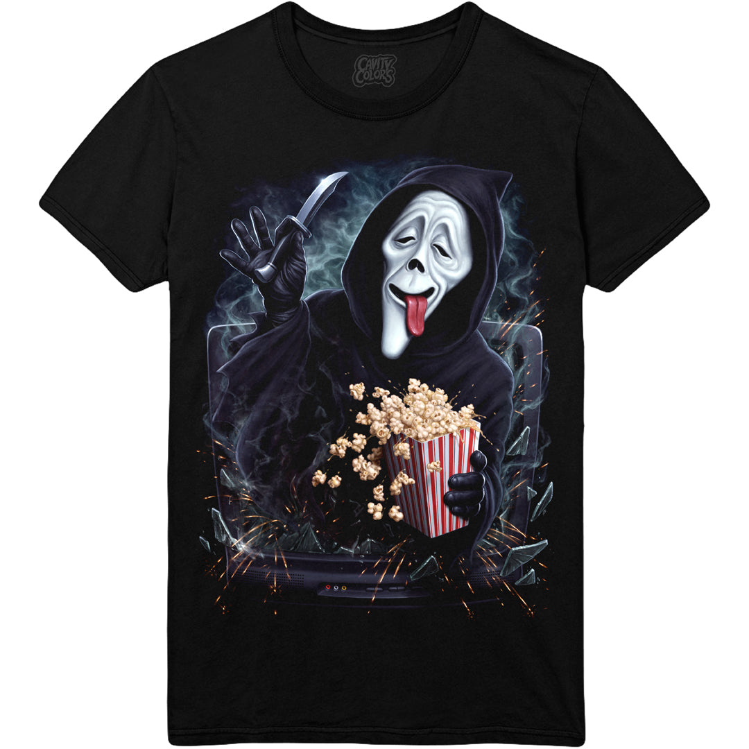Unisex GHOST FACE SPOOF: SCARY MOVIE MUNCHIES - T-SHIRT