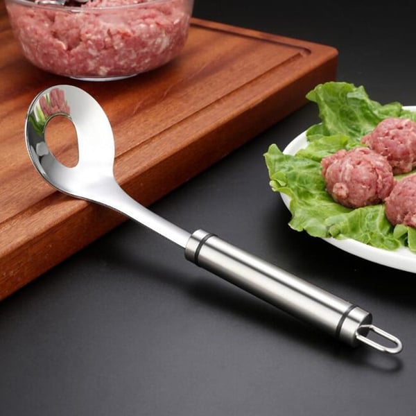 🎁 LIMITED-TIME 50% OFF  🍳 Stainless steel meatball spoon Forms uniform meatballs without getting your hands sticky.